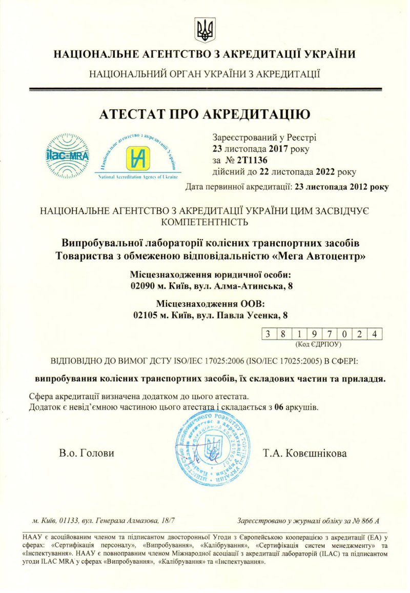 Свидетельство о регистрации субьекта проведения ОТК